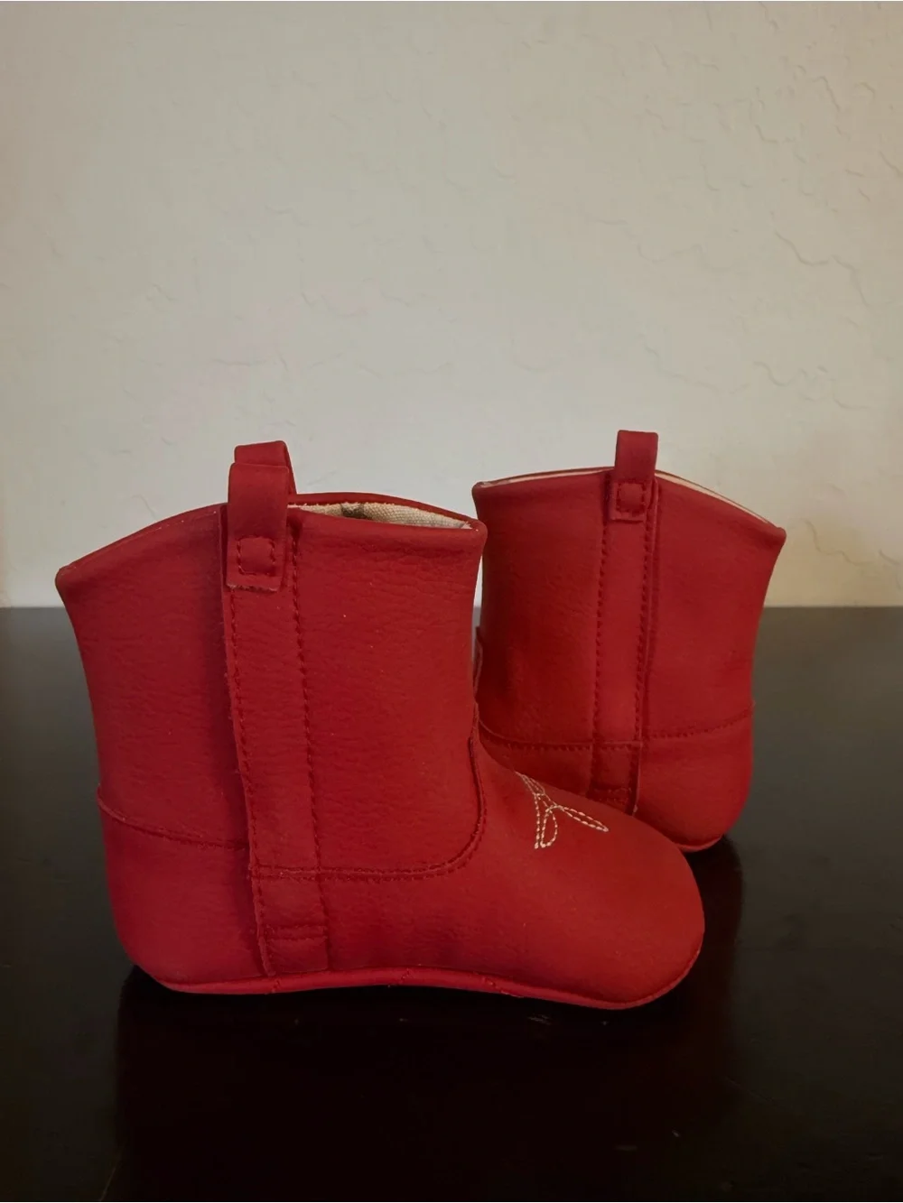 Jujube Eco Steps Baby Western Boots in Cherry Red